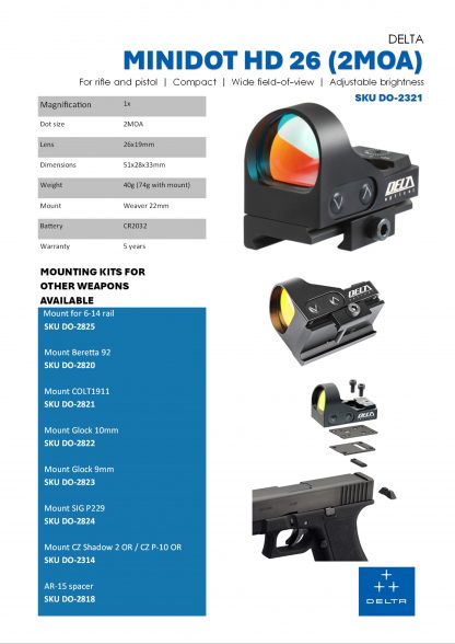 Delta Minidot HD 26 (2MOA)
